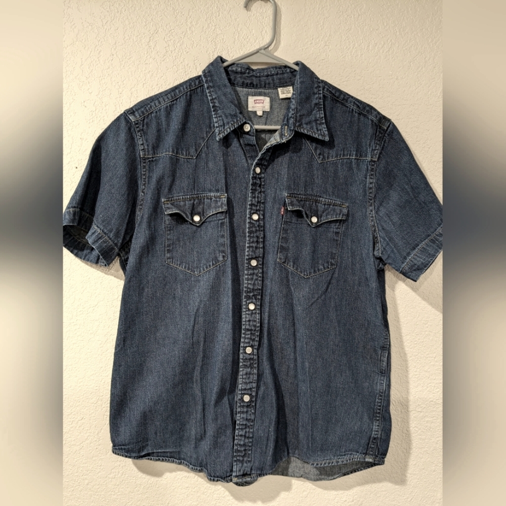 Levi's Men's Blue Denim Shirt